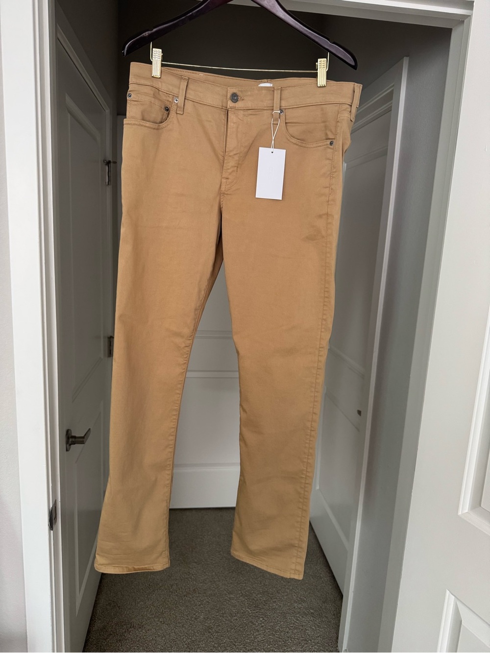 Edwin Maddox Tan Khaki Slim Stretch Pants NWT-Size 34x32